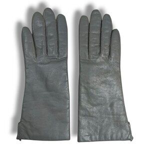 Vintage Fownes Womens Leather Gloves 6.5 With 100% Cashmere Lining